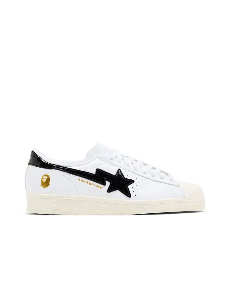 Кроссовки BAPE x Superstar Vintage 'White Black' — изображение 1 из 8, белый черный
