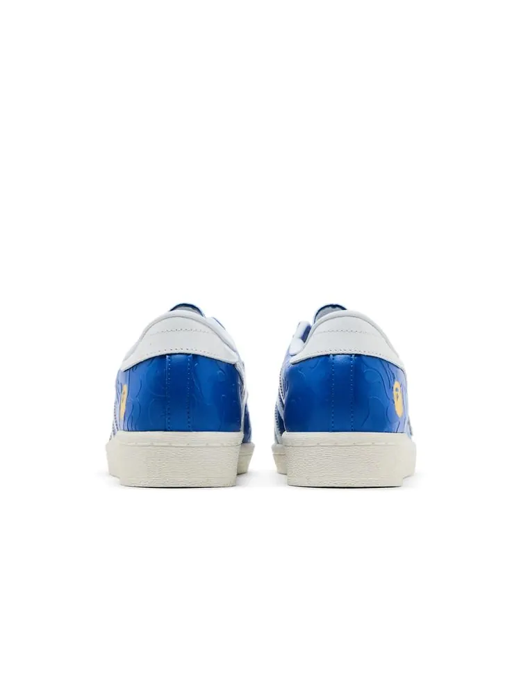 Кроссовки BAPE x Superstar Vintage 'Blue White' — изображение 6 из 8, синий белый