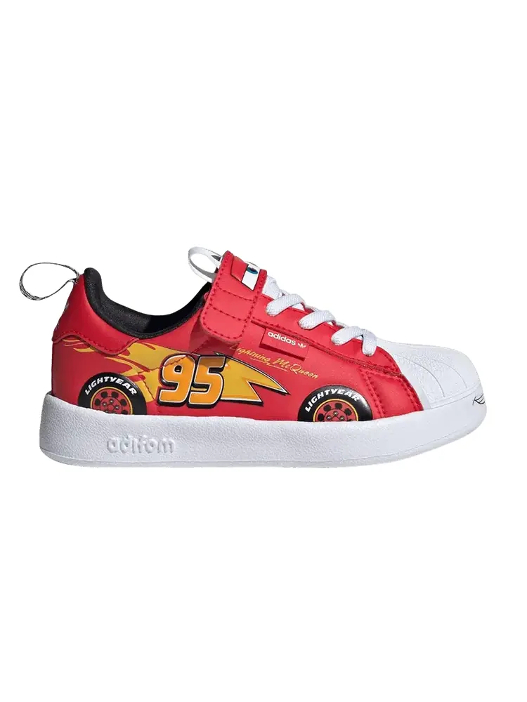 Кроссовки Adidas Cars x Adifom Superstar 360 K, Lightning McQueen — изображение 1 из 1, красный