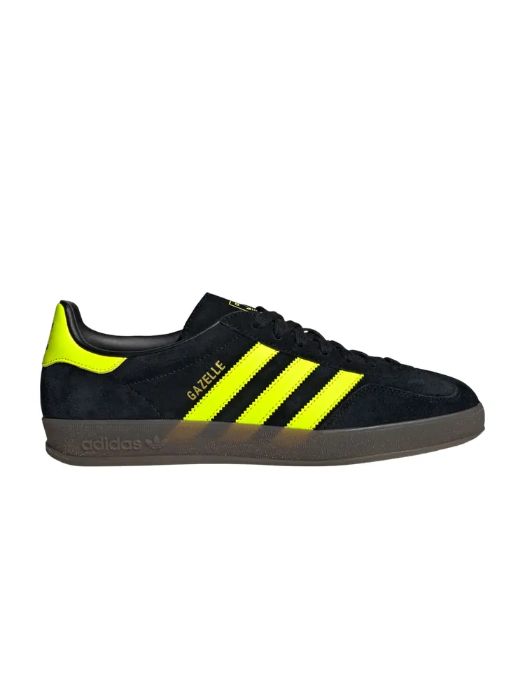 Кроссовки adidas Gazelle Indoor 'Black Solar Yellow' — изображение 1 из 1, черный/желтый/белый