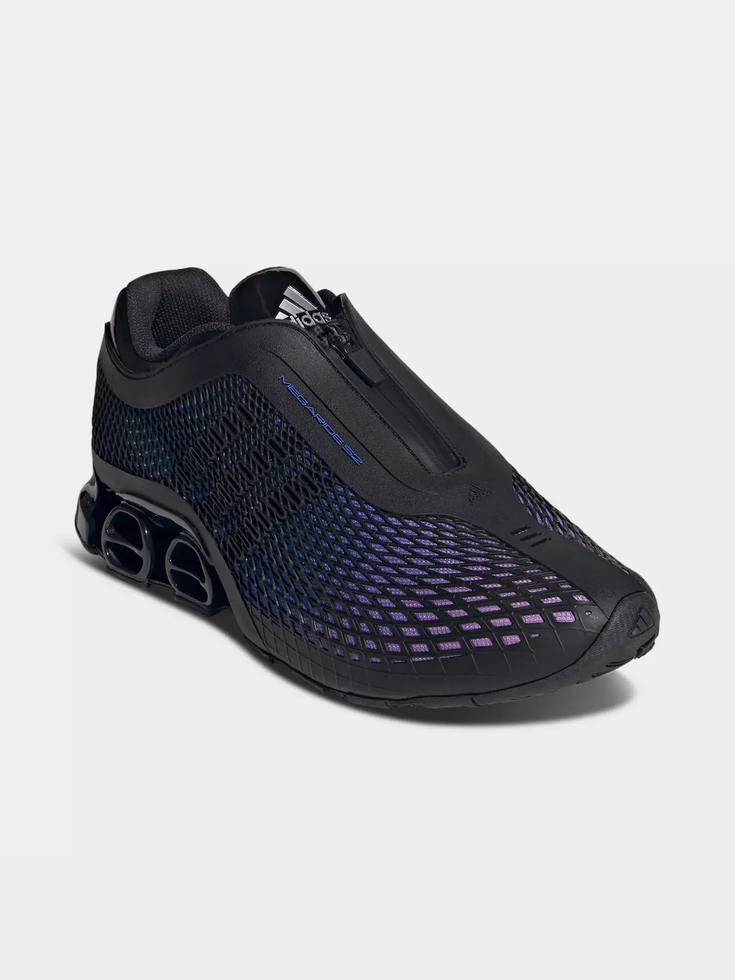Кроссовки adidas Megaride S2 'Black Hi-Res Blue Purple' — изображение 2 из 6, черный/-синий/фиолетовый