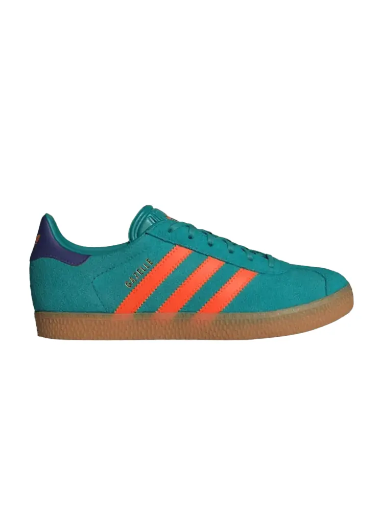 Кроссовки adidas Gazelle J 'Pure Teal Impact Orange' — изображение 1 из 1, оранжевый/фиолетовый
