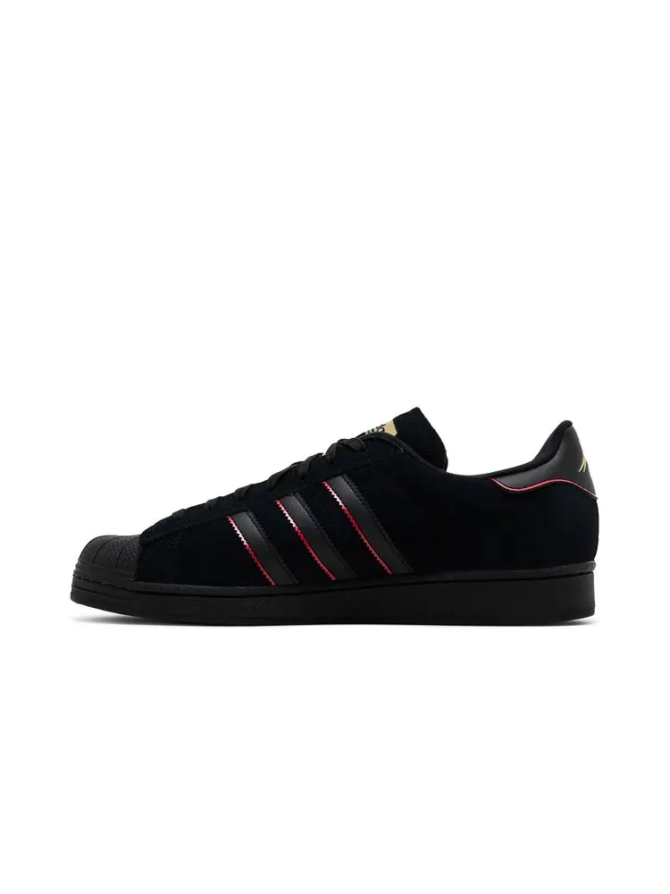 Кроссовки Felipe Gustavo x Superstar ADV 'Black Scarlet' — изображение 3 из 8, черный