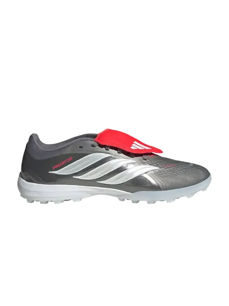 Adidas Predator Pro Fold Over Tongue Turf 'Iron Metallic Zero Metallic Lucid Red' — изображение 1 из 1, серебряный