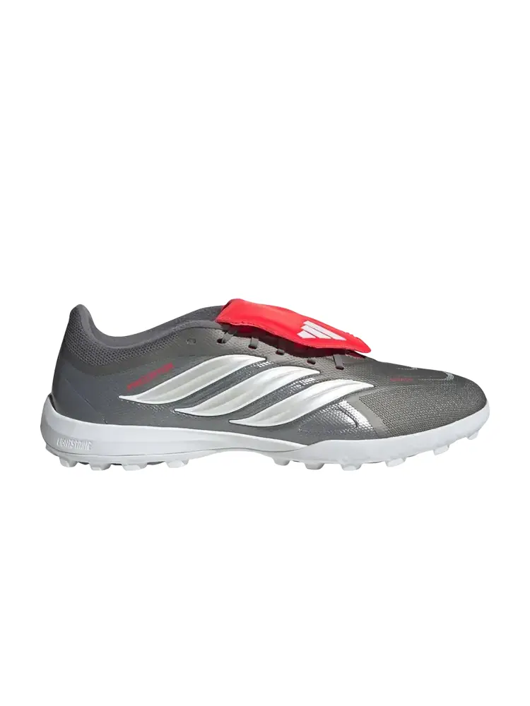 Adidas Predator League Fold Over Tongue Turf 'Iron Metallic Zero Metallic Lucid Red' — изображение 1 из 1, серый