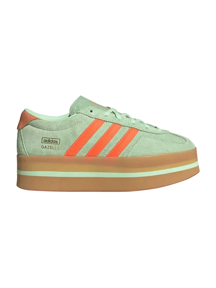 Кроссовки adidas Wmns Gazelle Stack 'Semi Green Spark Solar Orange' — изображение 1 из 1, зеленый/оранжевый
