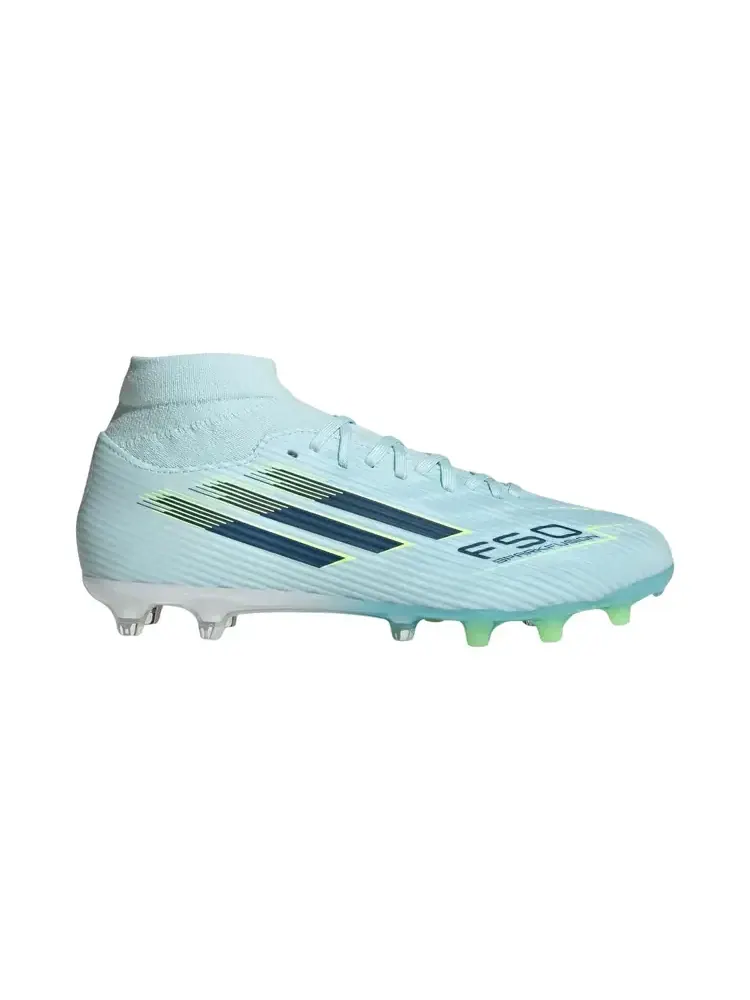 Adidas Wmns F50 Sparkfusion League Mid FG AG 'Almost Blue Dusky Petrol Hi-Res Yellow' — изображение 1 из 1, синий