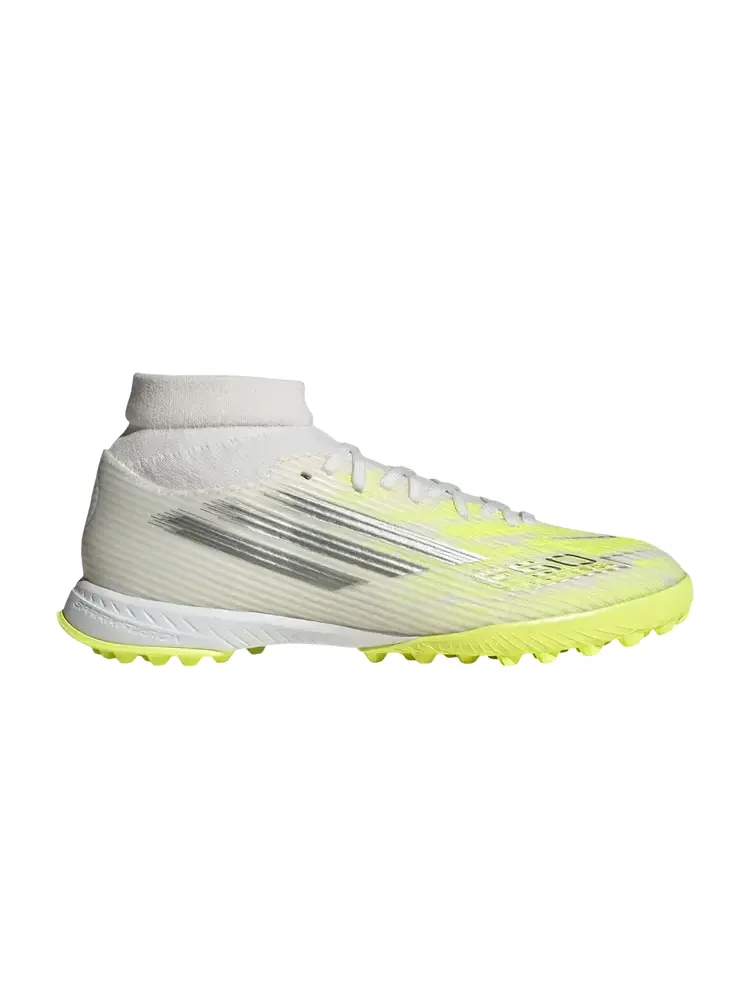 Adidas Wmns F50 Sparkfusion League MidTurf 'Cloud White Iron Metallic Hi-Res Yellow' — изображение 1 из 1, белый