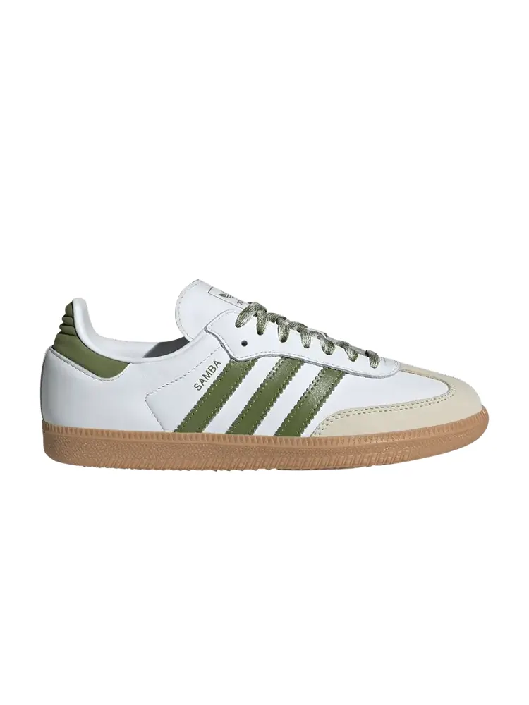 Кроссовки adidas Samba OG 'White Tech Olive Gum' — изображение 1 из 1, белый/оливковый