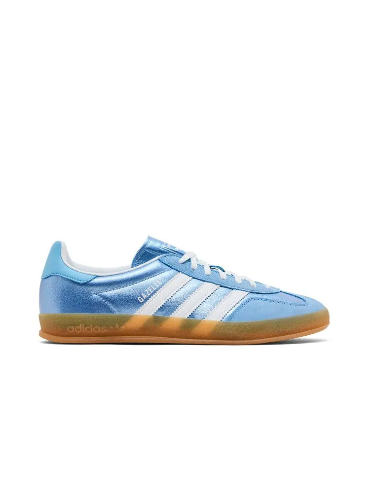 Кроссовки adidas Wmns Gazelle Indoor 'Blue Metallic Gum' — изображение 2 из 9, синий/белый