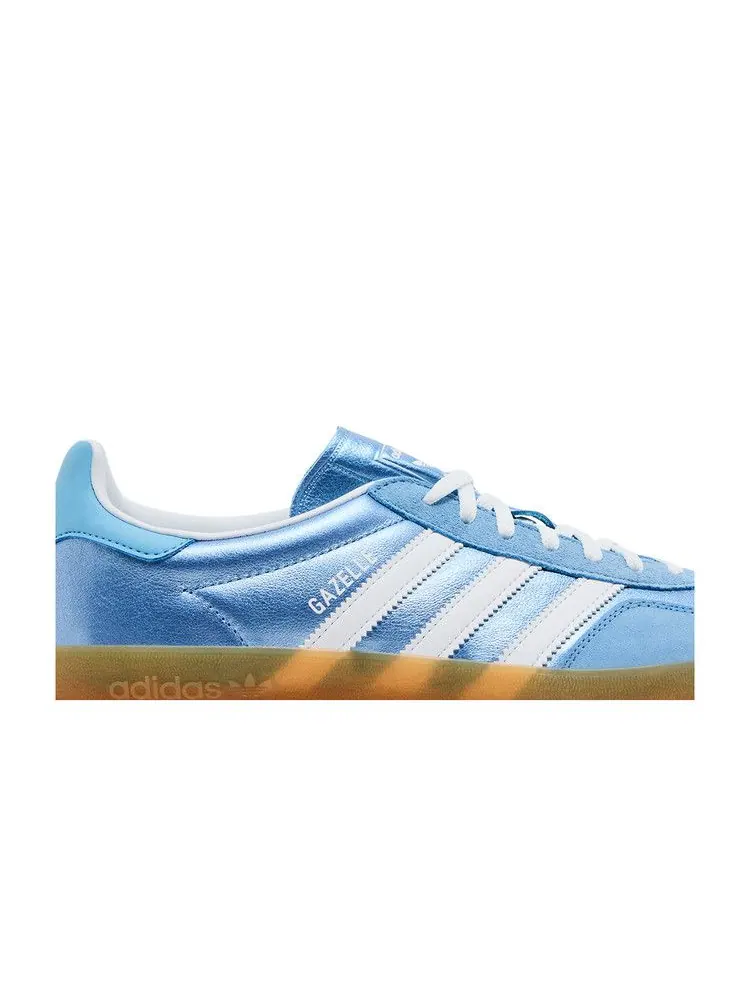 Кроссовки adidas Wmns Gazelle Indoor 'Blue Metallic Gum' — изображение 3 из 9, синий/белый