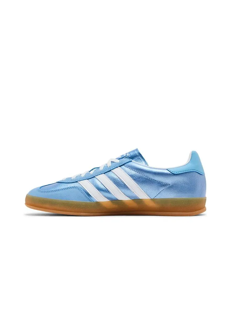 Кроссовки adidas Wmns Gazelle Indoor 'Blue Metallic Gum' — изображение 4 из 9, синий/белый