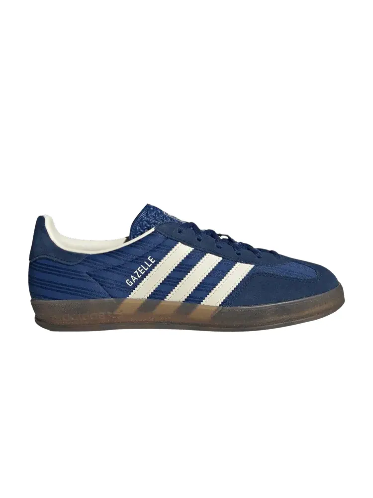 Кроссовки adidas Wmns Gazelle Indoor 'Blue Pinstripe Satin' — изображение 1 из 1