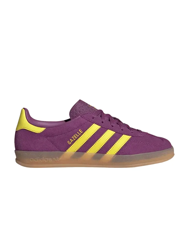 Кроссовки Adidas Wmns Gazelle Indoor 'Rich Mauve Yellow' — изображение 1 из 1, фиолетовый