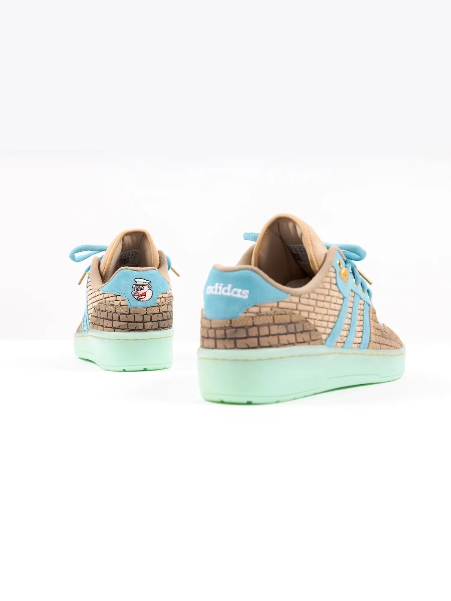 Кроссовки Adidas Rivalry Low x Unheardof 'Building Bridges' — изображение 3 из 15, бежевый/голубой