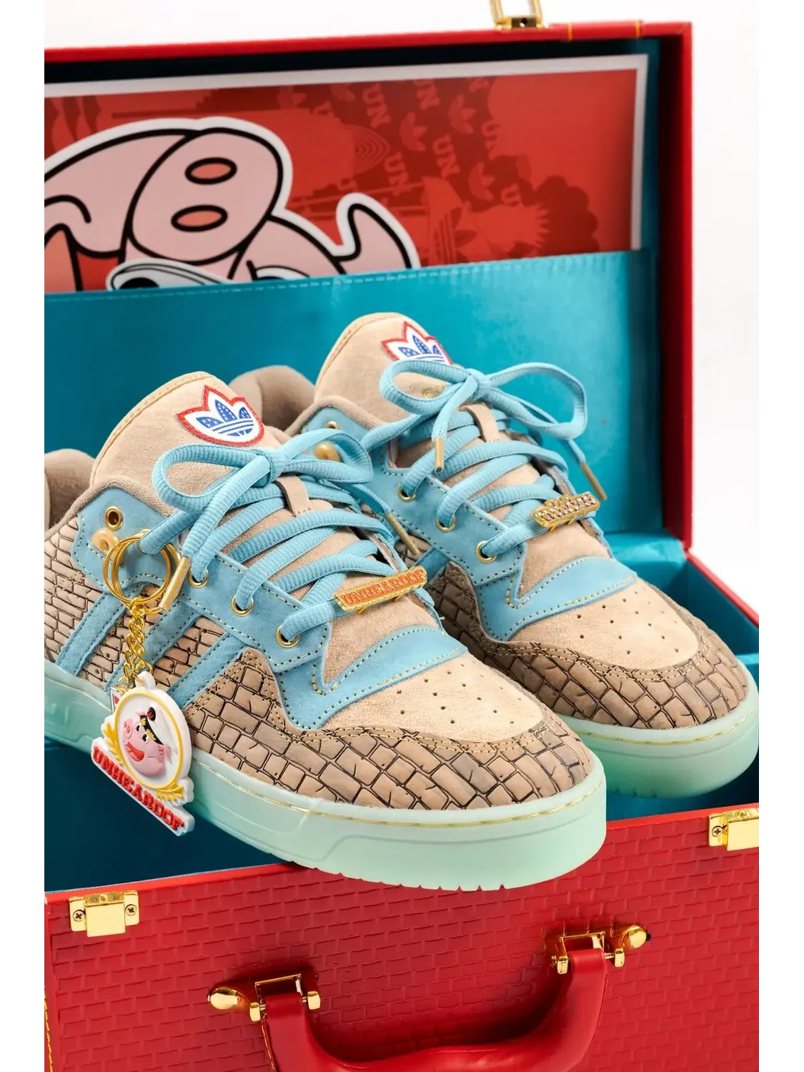 Кроссовки Adidas Rivalry Low x Unheardof 'Building Bridges' — изображение 6 из 15, бежевый/голубой