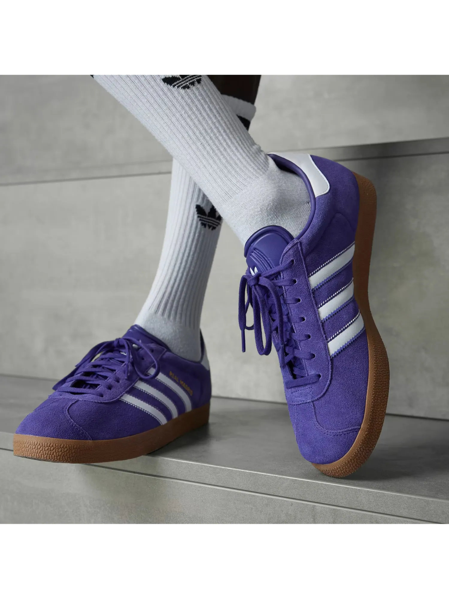 Кроссовки Adidas Gazelle Real Madrid Terrace Icons — изображение 4 из 7, фиолетовый