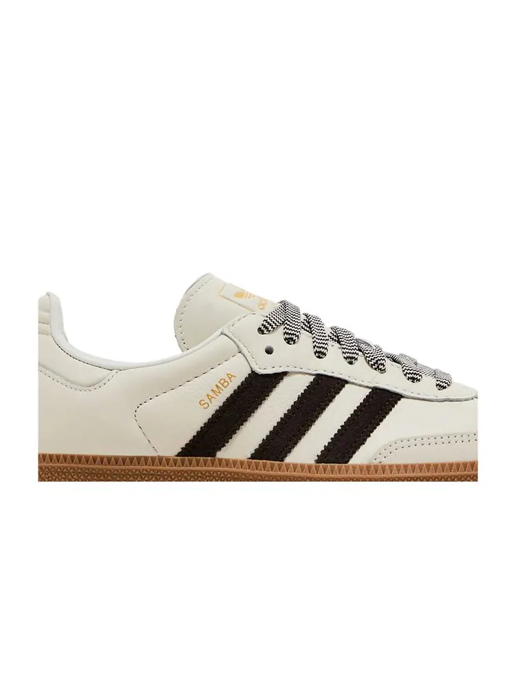 Кроссовки Wmns Samba OG 'Off White Dark Brown' — изображение 2 из 8, белый темный коричневый