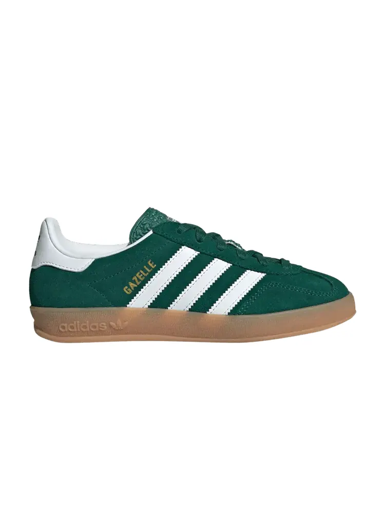 Кроссовки adidas Gazelle Indoor J 'Collegiate Green Gum' — изображение 1 из 1, зеленый/белый