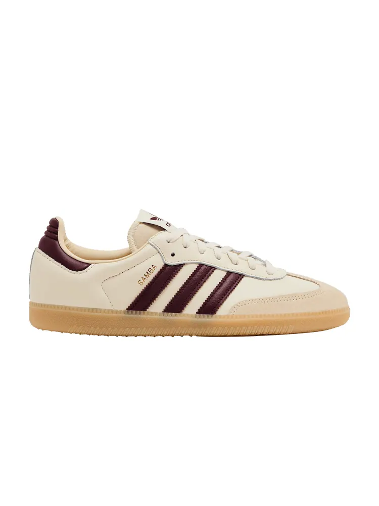 Кроссовки adidas Samba OG 'Wonder White Shadow Red Gum' — изображение 1 из 9, белый/красный
