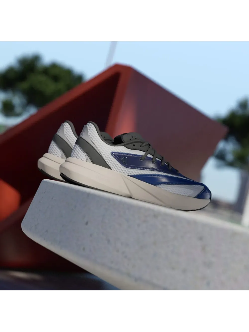 Кроссовки Adidas Lightblaze — изображение 5 из 9, белый/синий/серый