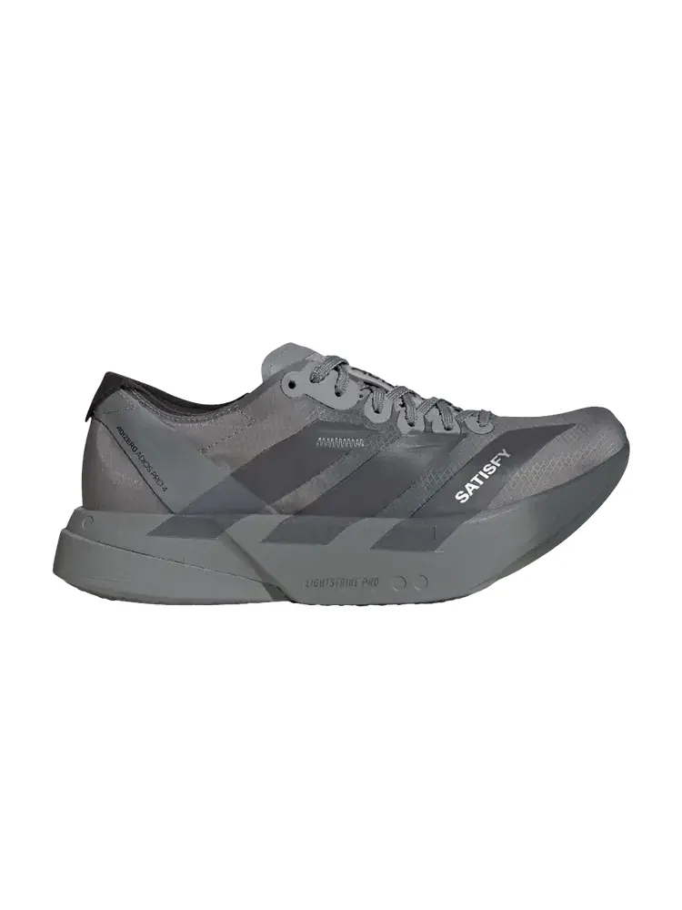 Кроссовки SATISFY x Adidas Adizero Adios Pro 4 — изображение 1 из 1, серый черный