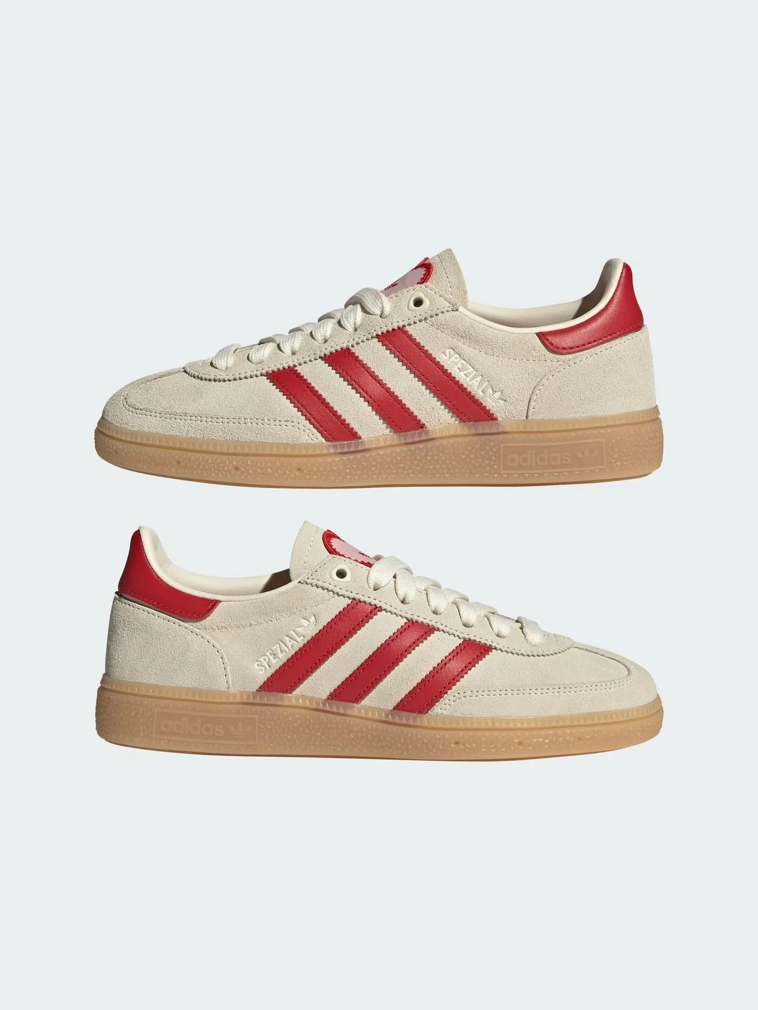 Кроссовки Adidas Handball Spezial KH9044 — изображение 8 из 11, кремовый белый//розовый