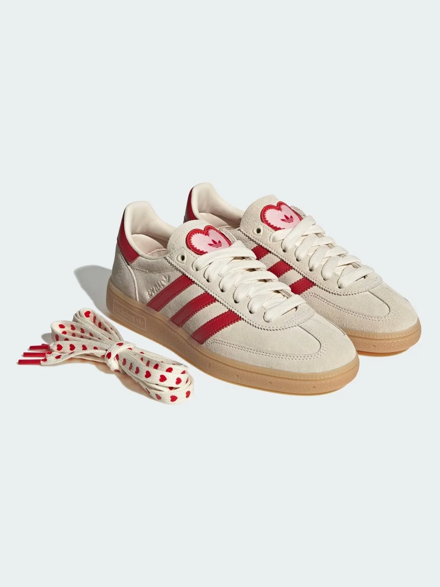 Кроссовки Adidas Handball Spezial KH9044 — изображение 9 из 11, кремовый белый//розовый