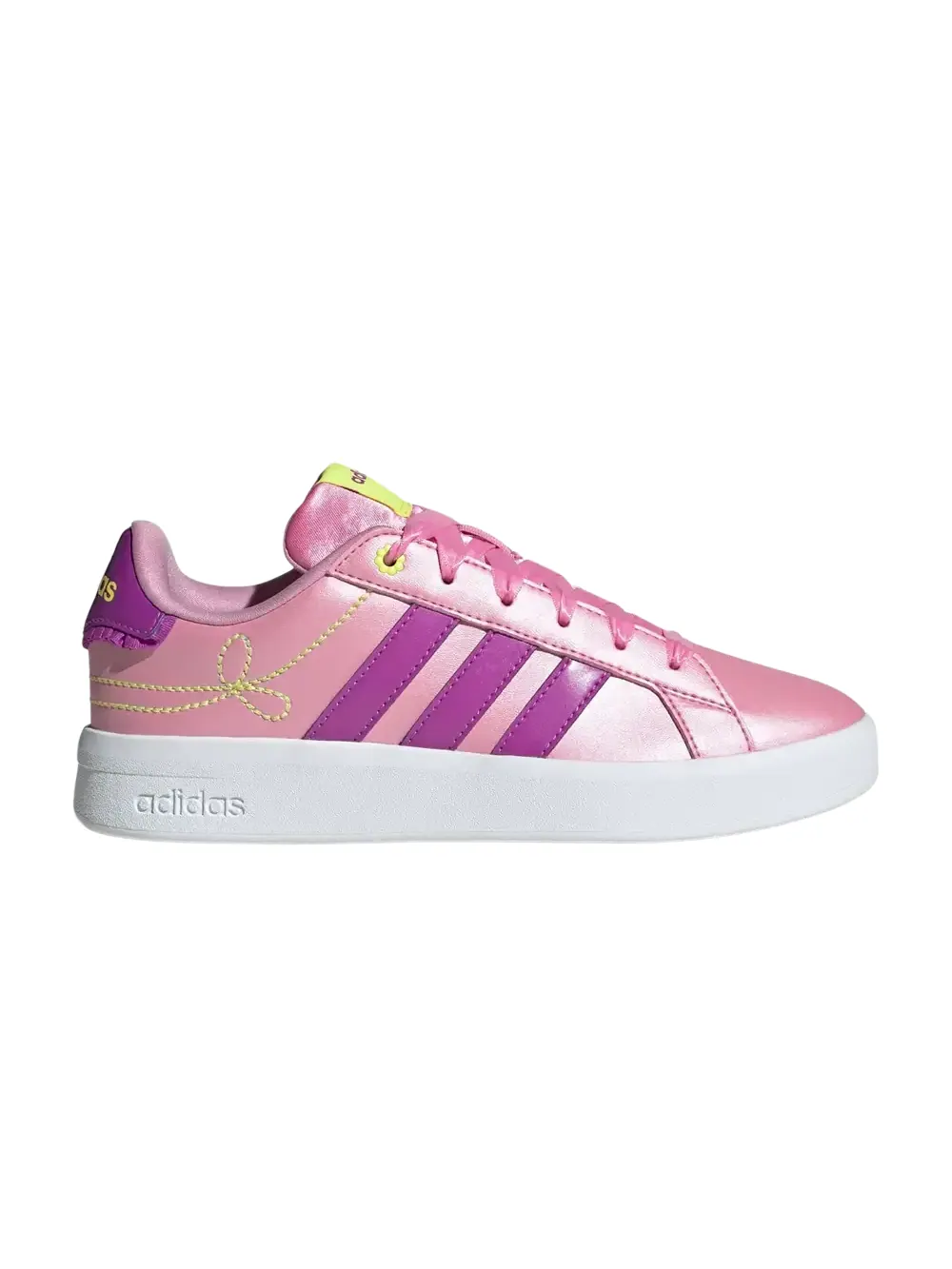 Кроссовки Adidas Grand Court 3.0 Big Kid — изображение 1 из 1, фиолетовый/-желтый