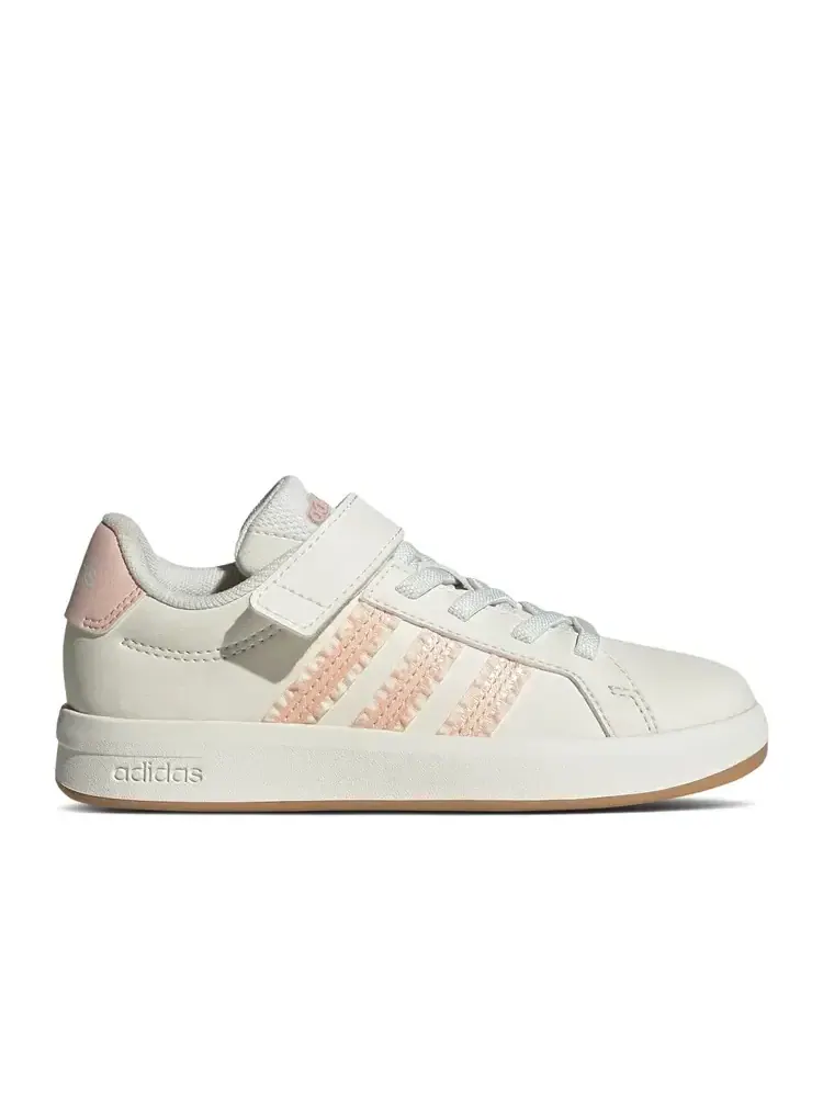 Кроссовки Adidas Grand Court 3.0 Little Kid — изображение 1 из 1, белый розовый