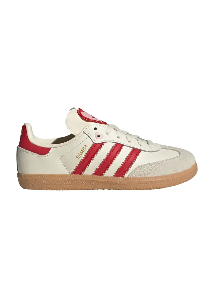 Adidas Samba OG K Cream White Better Scarlet Gum — изображение 1 из 1, бежевый