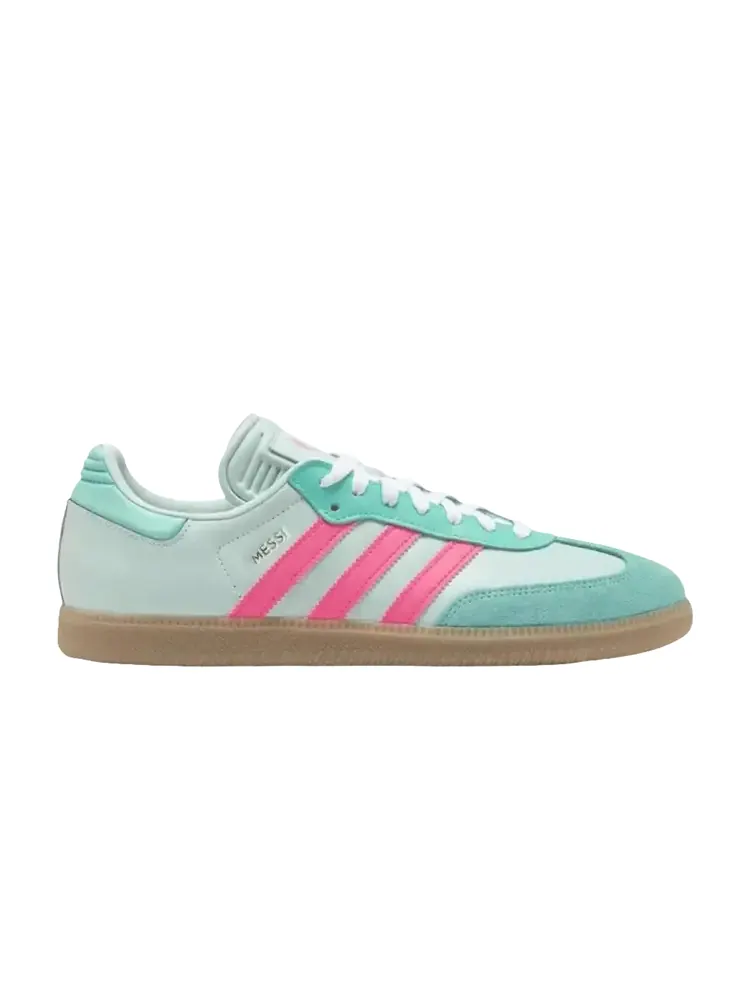 Lionel Messi x Adidas Samba J 'Halo Mint Lucid Pink' — изображение 1 из 1, зеленый