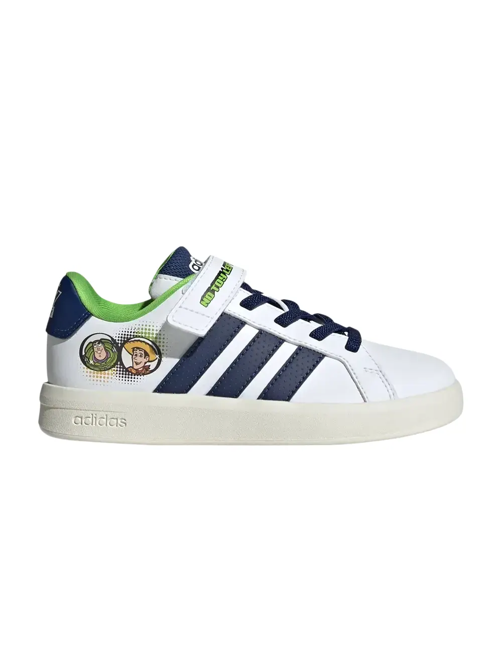 Кроссовки Pixar Toy Story x Adidas Grand Court Little Kid — изображение 1 из 1, белый/темный синий/белый