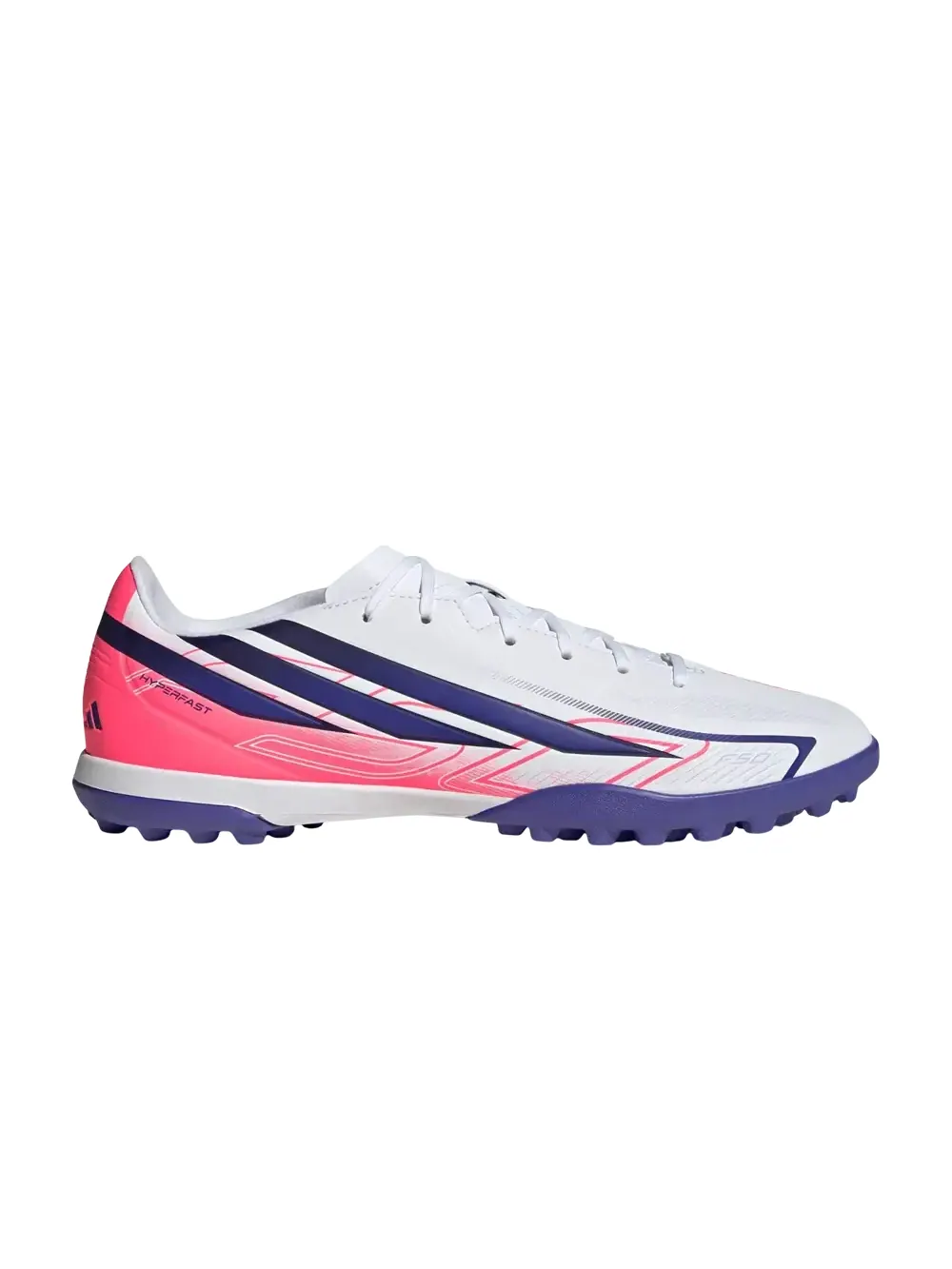 Кроссовки Adidas F50 Hyperfast Club TF — изображение 1 из 1, белый/фиолетовый