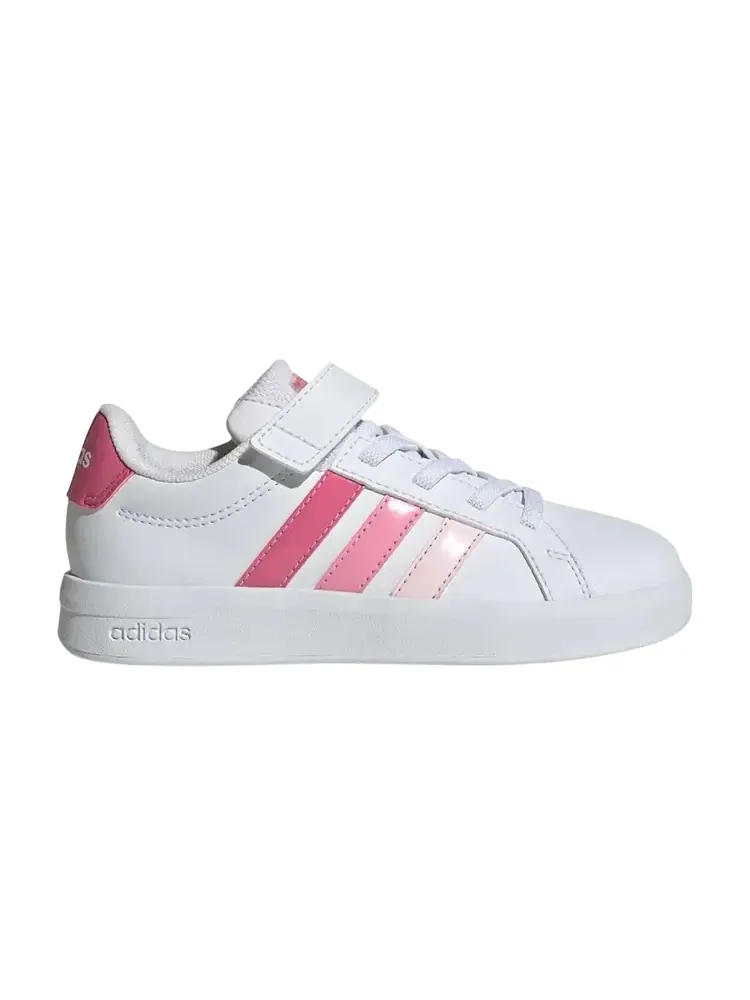 Детские кроссовки Adidas Grand Court 3.0 Little Kid 'Cloud White Pink Fusion' — изображение 1 из 1, белый