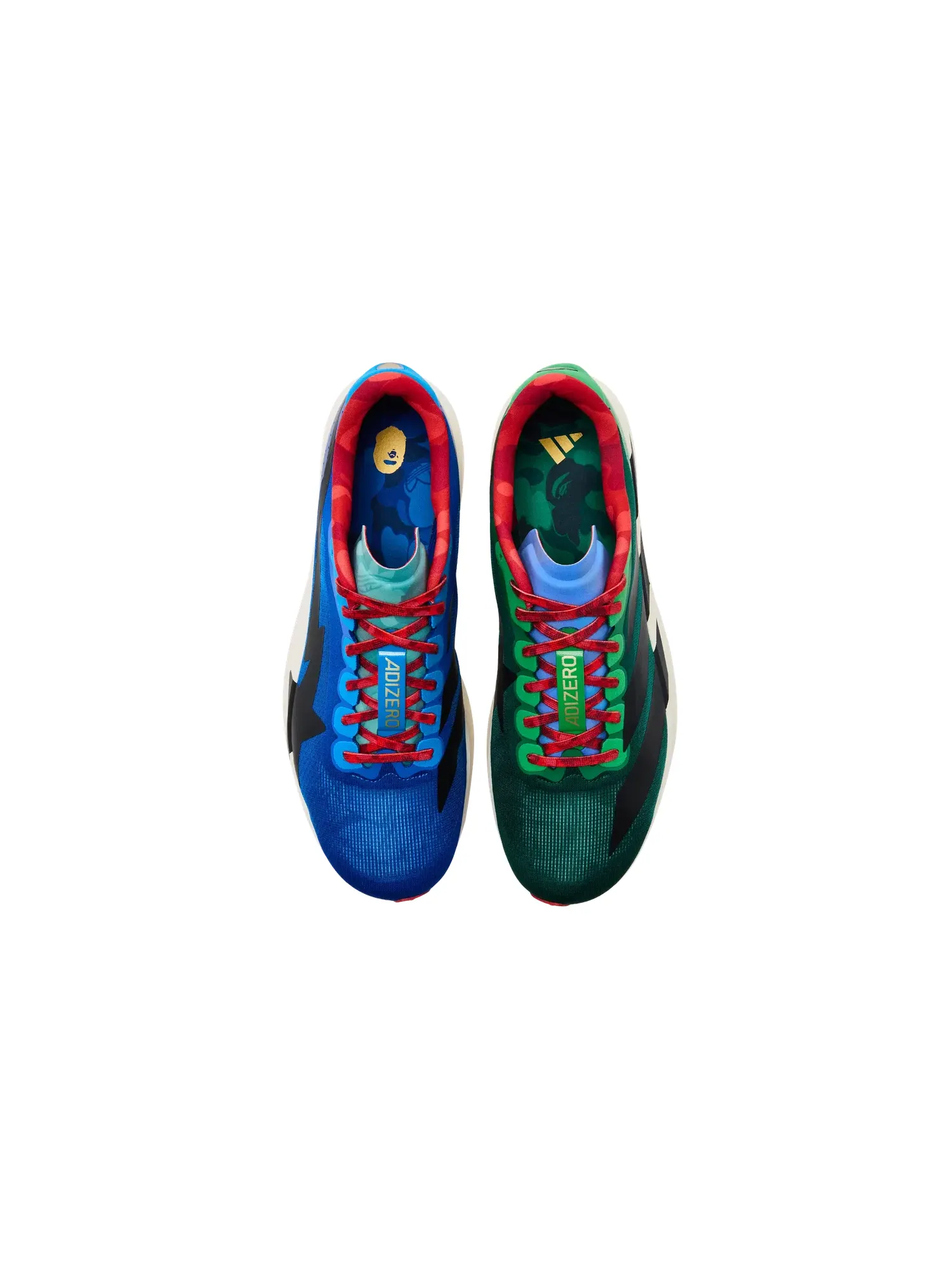 Кроссовки BAPE x Adidas Adizero Evo SL — изображение 9 из 9, синий/зеленый/мульти