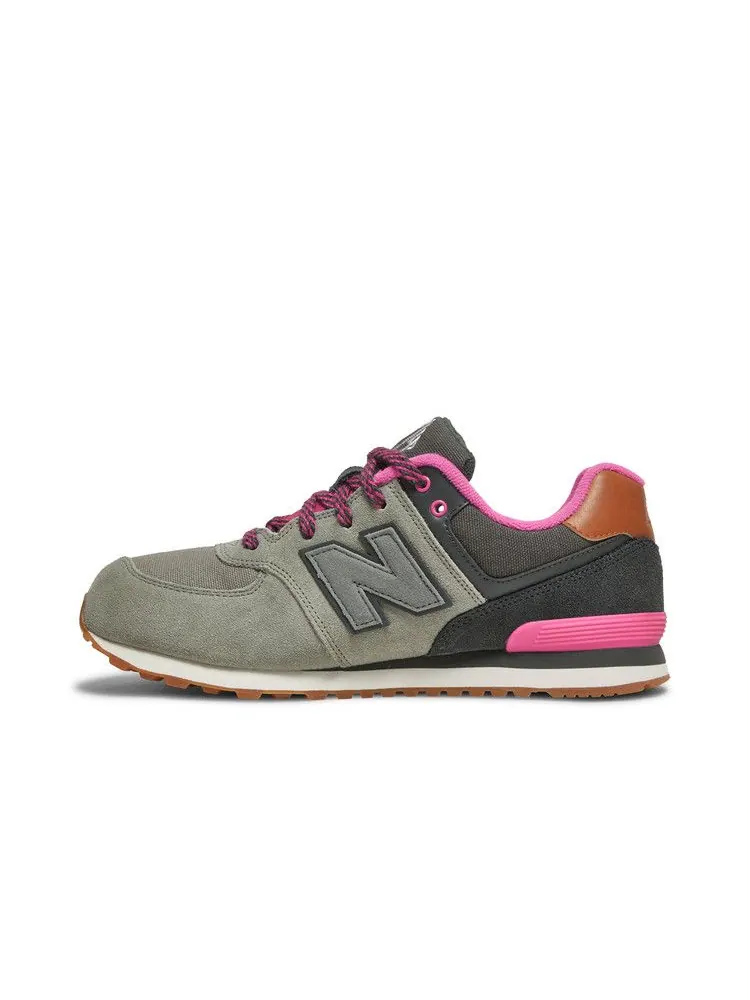 Кроссовки New Balance 574 Big Kid 'Collegiate Pack - Light Grey Pink' — изображение 4 из 9