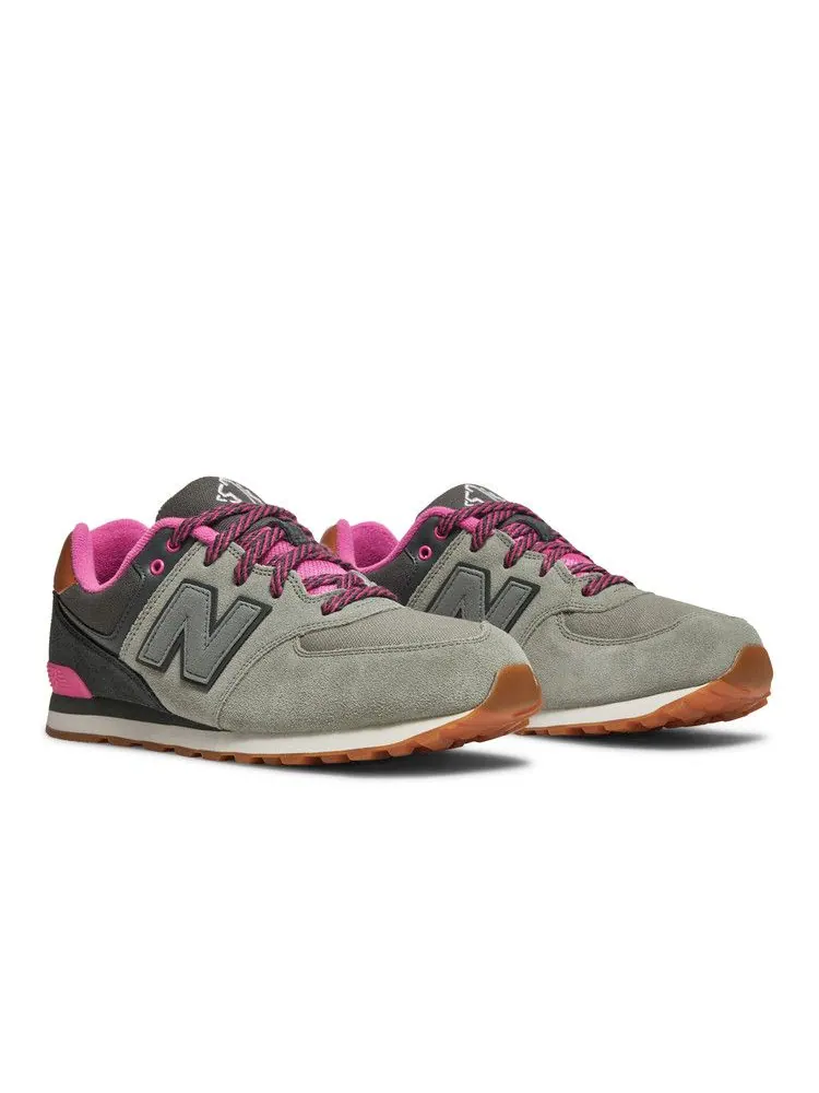 Кроссовки New Balance 574 Big Kid 'Collegiate Pack - Light Grey Pink' — изображение 9 из 9