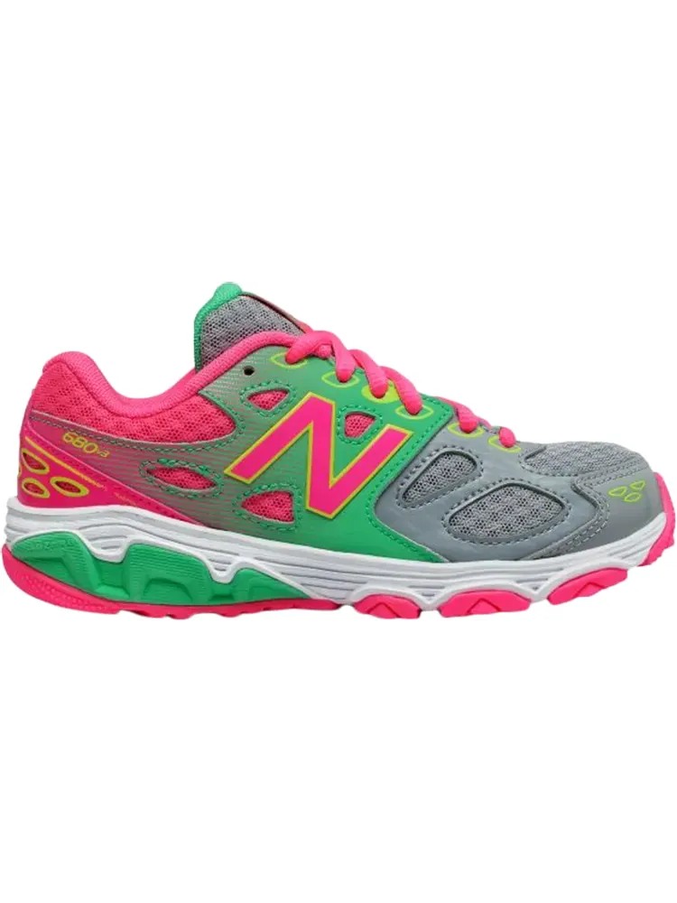 Кроссовки New Balance 680v3 Kids Wide 'Grey Pink' — изображение 1 из 1, серый