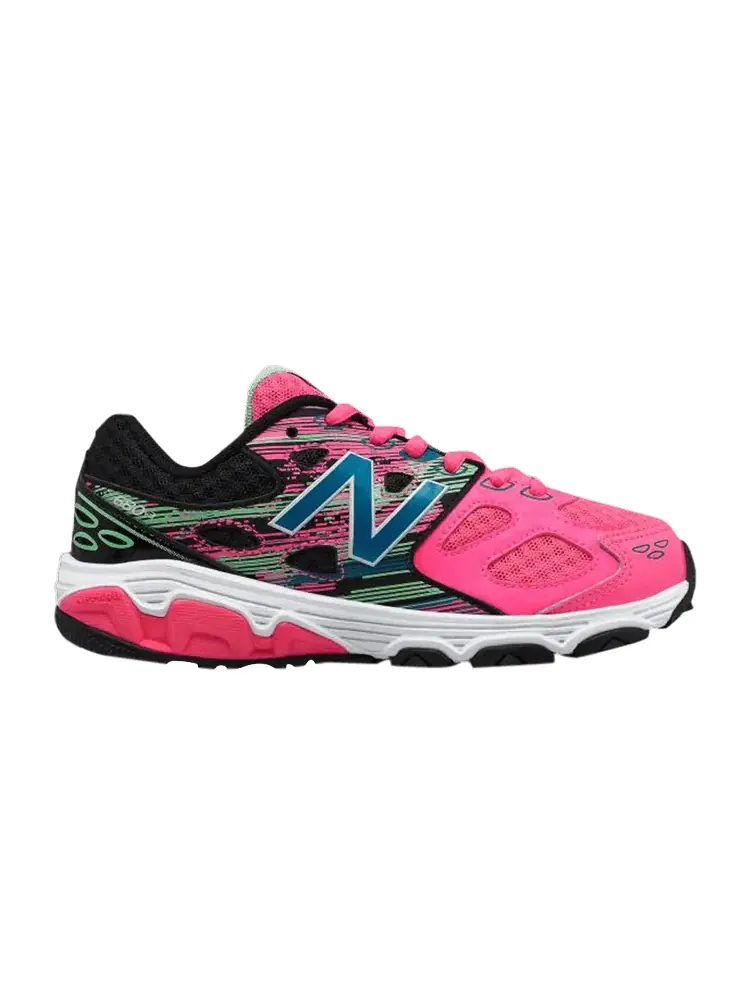 Кроссовки New Balance 680v3 Little Kid 'Pink Galaxy' — изображение 1 из 1, розовый/черный/розовый