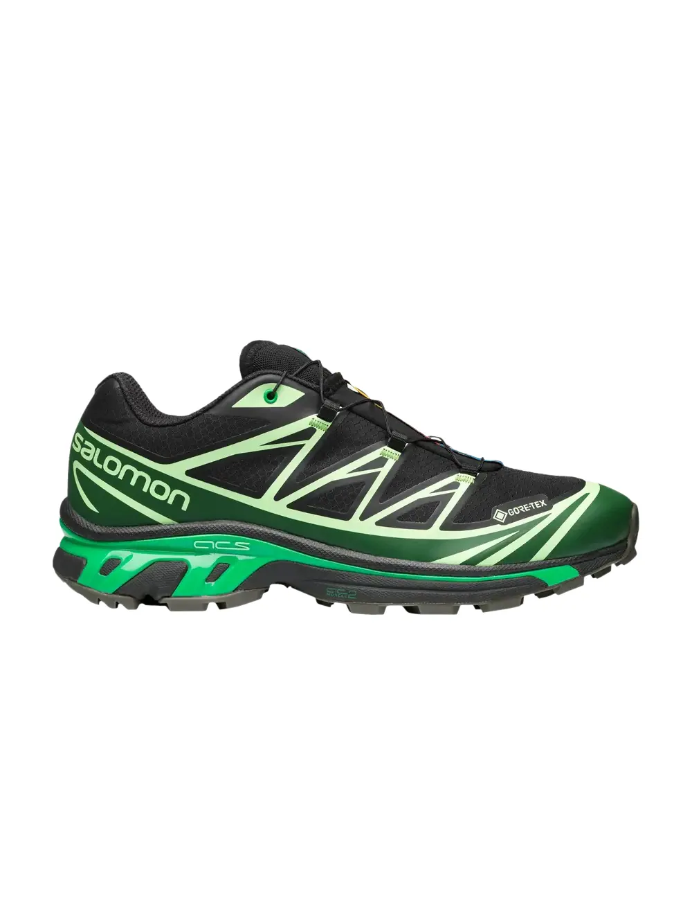 Кроссовки Salomon XT-6 женские — изображение 1 из 1, черный/зеленый