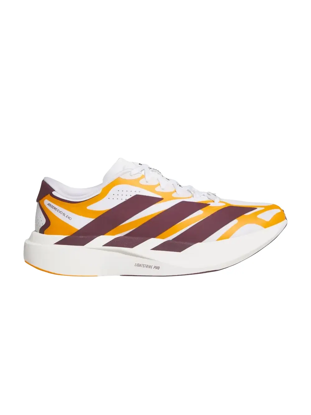 Кроссовки Adidas Adizero Evo SL Exo "Arizona State Sun Devils" — изображение 1 из 1, белый//золотистый