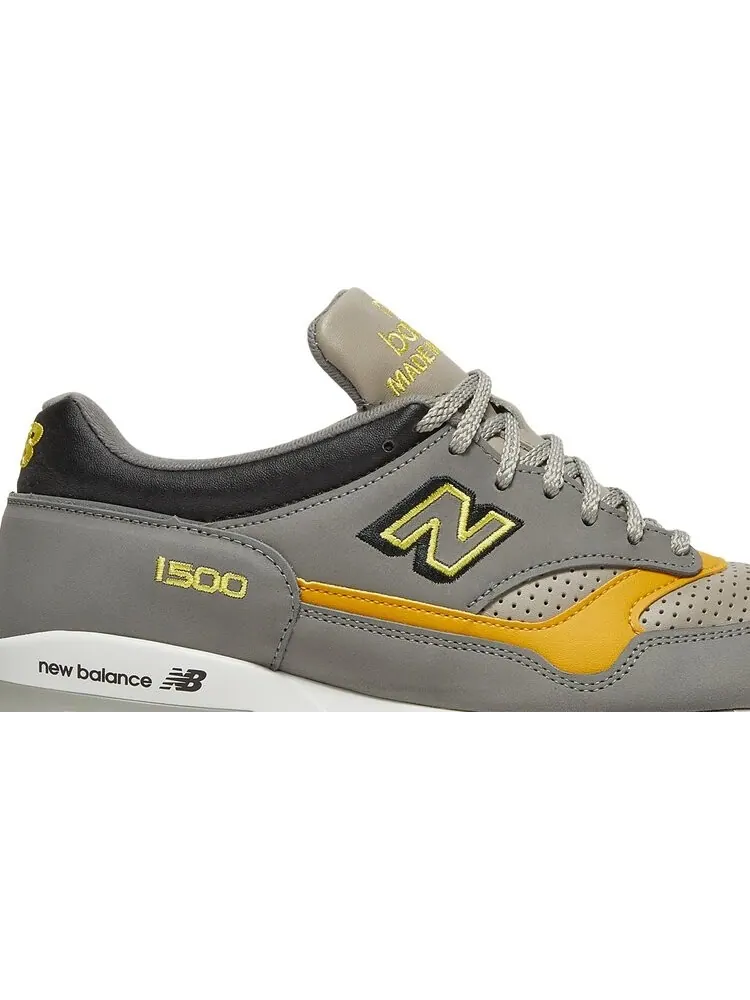 Кроссовки New Balance 1500 Made in England 'Grey Yellow' — изображение 2 из 8, серый