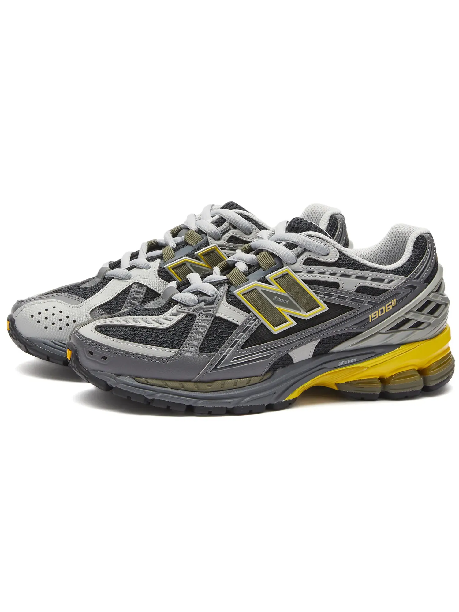 Кроссовки New Balance M1906NA — изображение 2 из 5, серый/черный/желтый