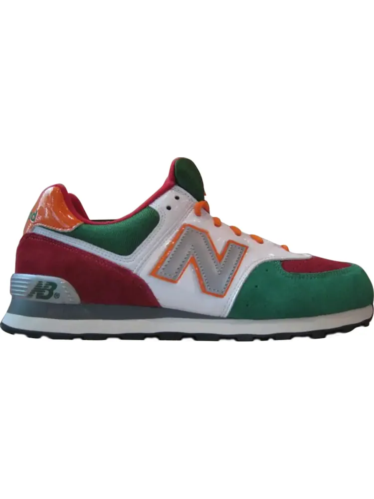 Кроссовки New Balance 574 M574 — изображение 1 из 1, зеленый/белый/красный