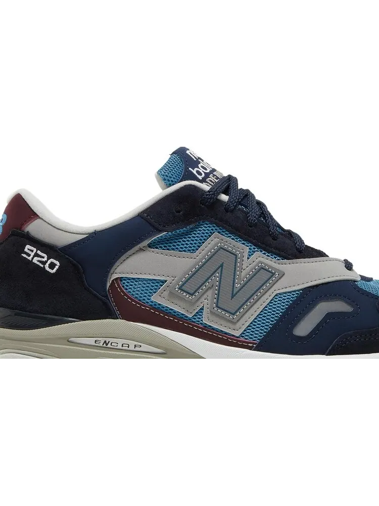 Кроссовки New Balance 920 Made In England 'Navy Burgundy' — изображение 2 из 8, синий