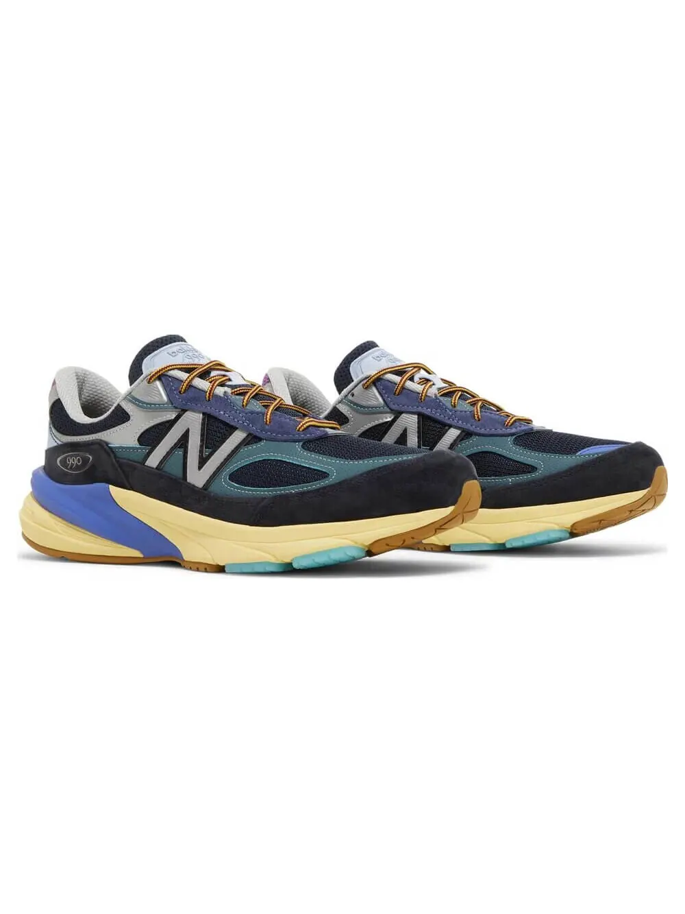 Кроссовки New Balance Action Bronson x 990v6 Made in USA Lapis Lazuli — изображение 3 из 8, голубой/черный/бежевый