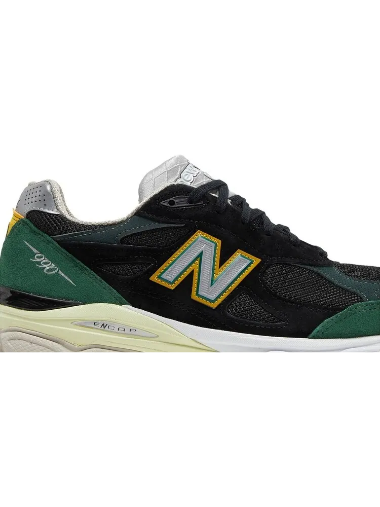 Кроссовки New Balance 990v3 Made In USA 'Black Green' — изображение 2 из 8, черный
