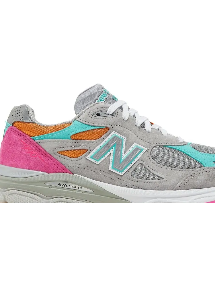 Кроссовки New Balance DTLR x 990v3 Made In USA 'Miami Drive' — изображение 2 из 8, серый
