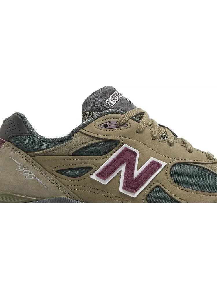Кроссовки New Balance Teddy Santis x 990v3 Made in USA 'Green Purple' — изображение 2 из 8, зеленый